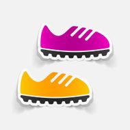 realistic design element sneakers N70