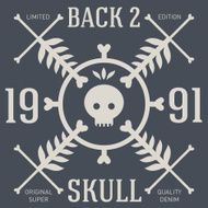 Skull t-shirt design Original tee print Vector graphics