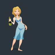 Woman holding a bottle of Champagne N2