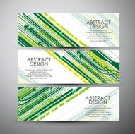 Vector banners set with abstract hi-tech background N3