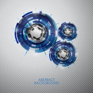 Abstract Modern technology circles vector background N21