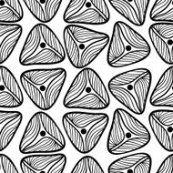 Seamless black and white pattern with abstract decorative elemen N4