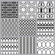 Fabric textures with different lattices - seamless patterns