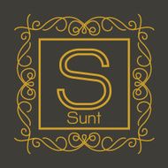 luxury monogram design template elegant lineart business sign bo N10
