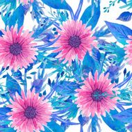 Watercolor seamless floral pattern N9