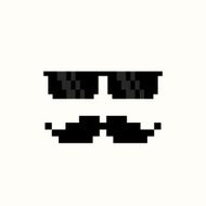 Pixel Art Suns and Moustache