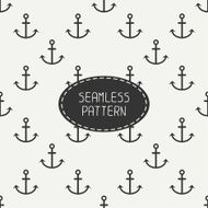 Geometric line vector seamless pattern with hipster anchor Wrapping paper N3