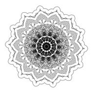 Vector Beautiful Deco Black Mandala N329