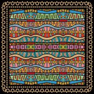 Bandana Print silk neck scarf or kerchief square pattern design