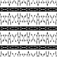 Striped seamless retro pattern in native american style