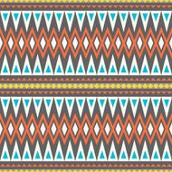 Seamless ethnic pattern with stripes and triangles