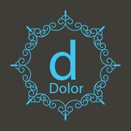 luxury monogram design template elegant lineart business sign bo N12