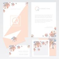 brochure cover letterhead labels and business card template graphic design