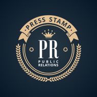 Stamp calligraphic design logo Luxury vector frame monogram