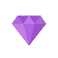 Diamond flat modern vector icon