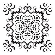 Hand drawing decorative tile pattern Italian majolica style N4