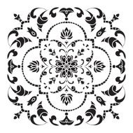 Hand drawing decorative tile pattern Italian majolica style N6