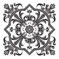 Hand drawing decorative tile pattern Italian majolica style N7