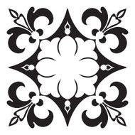 Hand drawing decorative tile frame Italian majolica style N5