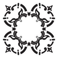 Hand drawing decorative tile frame Italian majolica style N7
