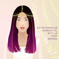 Beauty face of bride Vector illustration N4
