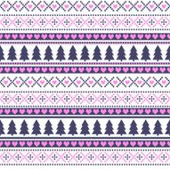 Seamless Christmas pattern card - Scandinavian sweater style