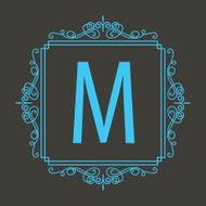 luxury monogram design template elegant lineart business sign bo N14
