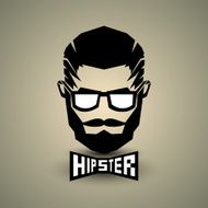 Black hipster sign