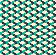 Abstract isometric 3d retro cube pattern background