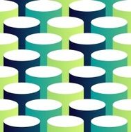 Abstract isometric 3d circle pattern background