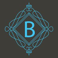 luxury monogram design template elegant lineart business sign bo N15