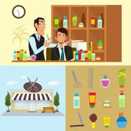barber serve customers