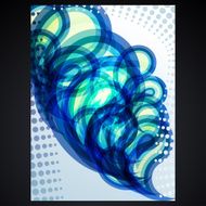 Vector abstract flyer with paisley