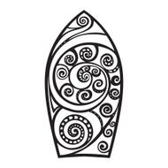 Surf board Tattoo style N3