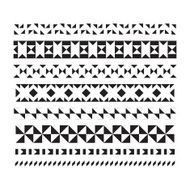 Set of vector borders and lines Vector geometric elements