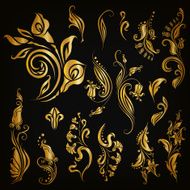 Vector set of floral elements N4