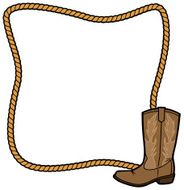 Rope Frame and Cowboy Boot