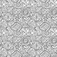 Vector seamless pattern with ethnic elements N8