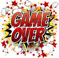 Game over - Comic book cartoon expression