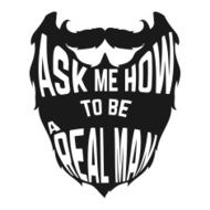 Black Beard silhouette with concept phrase inside How to be
