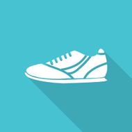 shoes flat icon with long shadow N14