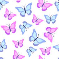 Seamless pattern with butterflies Vector illustration N3