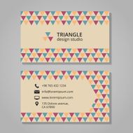 Business card with triangular background