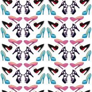 Fashion seamless pattern with shoes N3