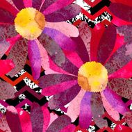 Seamless pattern with watercolor flowers N12