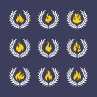 wreath with fire N8