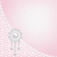 lace frame on pink background N8