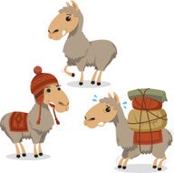 Peruvian Llama Lama with Knitted Clothes