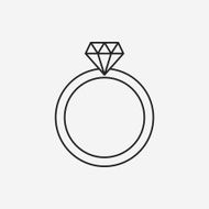 diamond ring line icon N26