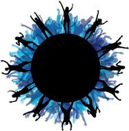 Dancing people silhouettes N35